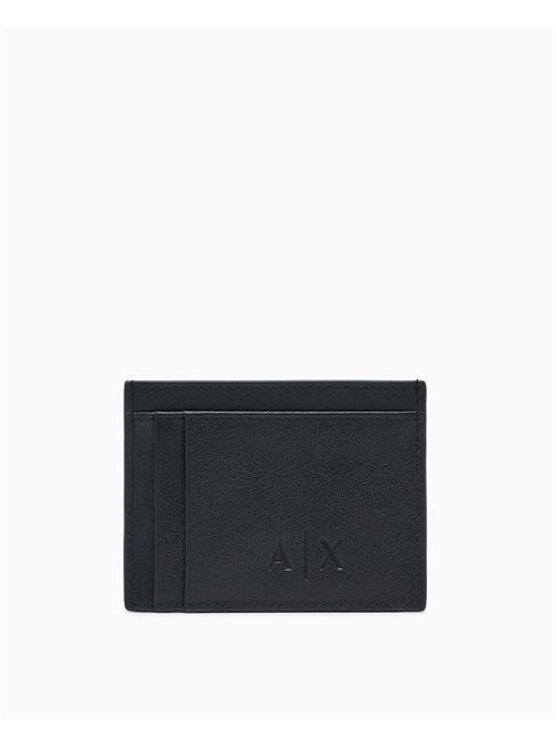 Portacarte in pelle con scomparti e logo sbalzato ARMANI EXCHANGE | XM000169AF27287/UC001